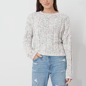 New! Arizona Juniors Womens Knit Sweater‎ Crew Neck Long Sleeve Pullover XXXL